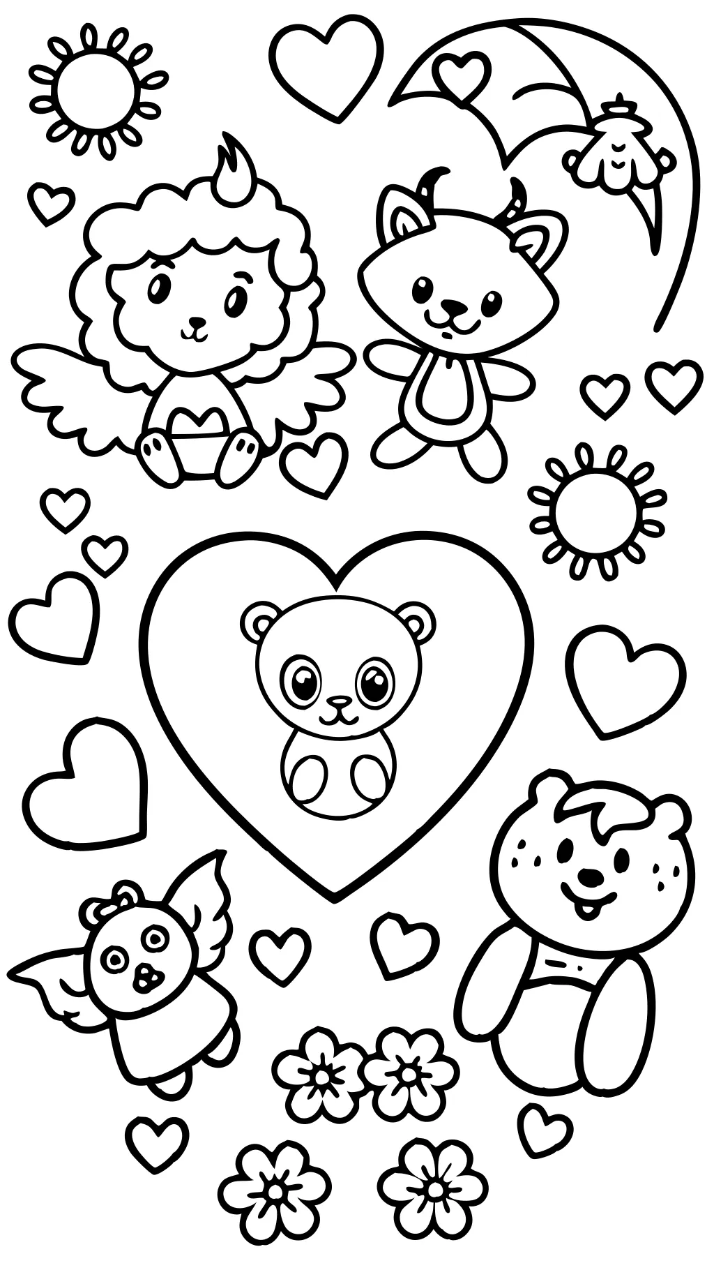 coloriages de la Saint-Valentin préscolaire